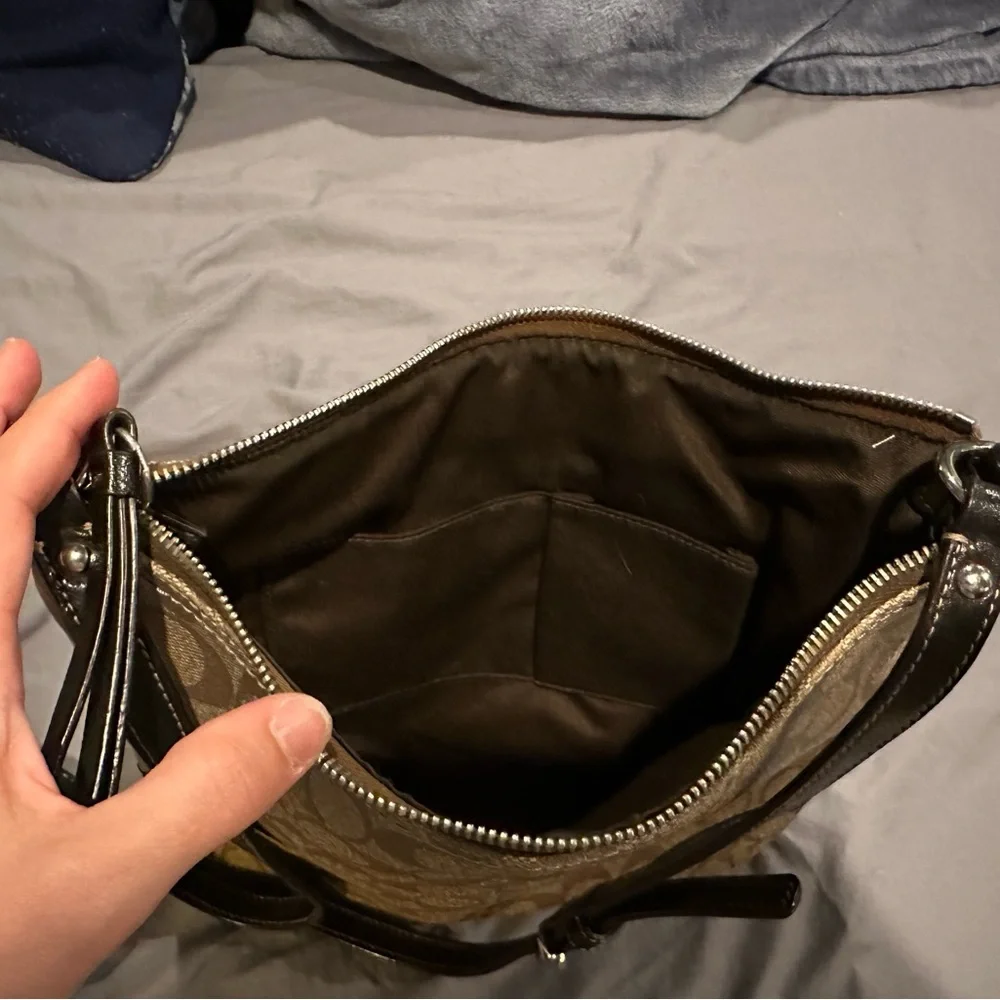 Coach Brown and Black Crossbody Bag